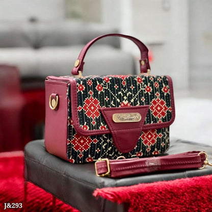 Women Jacquard Print Sling Bag